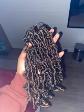 Trenzas de pelo de ganchillo, pelo corto sintético desgastado, trenzas de ganchillo precortadas, Natural, despeinado