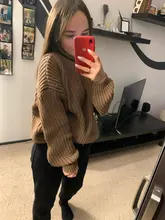 Tops Pullovers Neck-Sweater Turtle Cashmere Elegant Thick Korean Hirsionsan Warm New