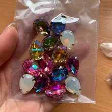 Claw-Button Garment-Accessories Beads Glass-Stone Navette Jewels Crystal Rhinestone Flatback