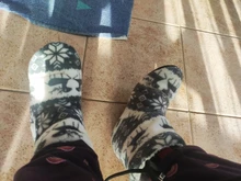 House Slippers Floor-Shoes Flip-Flops Christmas Winter Fur Plush Warm Cotton Indoor Fourrure