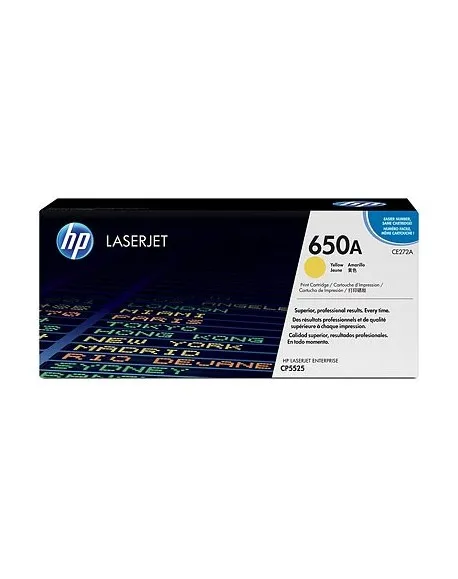 Original LaserJet HP 650A yellow toner cartridge for Laserjet Enterprise CP5525 |