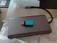 HUB USB Docking Estación de tipo C adaptador USB 3,0 4K HDMI compatible con VGA RJ45 10 en 1 Convertidor para el Macbook Pro con Thunderbolt 3