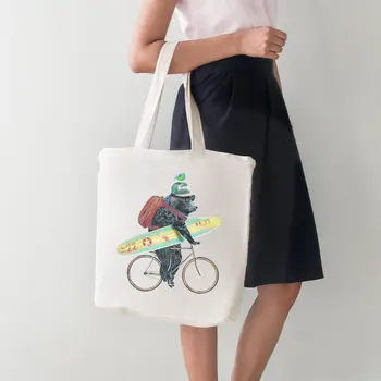 

Angemiel Bag Traveler Raccoon Large Shopping Beach Tote Bag