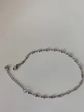 Tobillera de acero inoxidable para mujer, pulsera de tobillo con estrella de pentagrama de Color plateado, cadena de pie, regalos de joyería, 1 pieza, 304