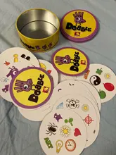 Juego Family Spot It con caja de Metal, tarjeta de juego con garabatos de 83mm, versión en inglés, Artículos populares