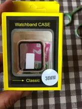 Película protectora + funda para apple watch 6/SE/5/4/3/2, 44mm, 40mm, 42mm, 38mm, Marco duro de plástico mate con cristal para iWatch