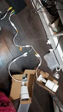 Divisor POE 2 en 1, conector de cableado de red, cabezal de conector RJ45 de tres vías para instalación de cámara de seguridad