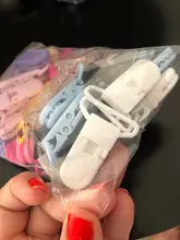 Cadena de chupete de plástico transparente para bebé, abrazadera redonda resistente de plástico, tamaño de 25mm, clip de soporte de boquillas de chupete, 5 uds