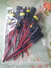 Juego de conectores eléctricos para coche y motocicleta, 1 AMP, 1P, 2P, 3P, 4P, 5P, 6P, impermeables, macho, hembra, con arnés de Cable