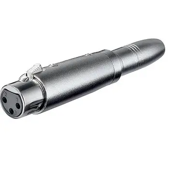 

Adaptador XLR hembra a jack 6.35 hembra mono Gris