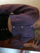 Suéter suelto de punto para mujer, cárdigan de manga farol con cuello en V, bordado Floral, Harajuku para mujer, primavera y otoño