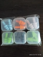 Tapones de silicona para los oídos con reducción de ruido, tapones de silicona suaves para los oídos, para natación, protectores para dormir, caja de 6 pares