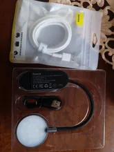 Baseus LED Clip Table Lamp Stepless Dimmable Wireless Desk Lamp Touch USB Rechargeable