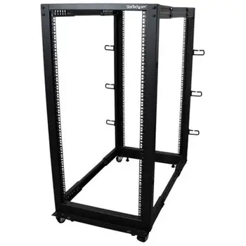 

Cabinet 25U Server Rack with 4 brackets open frame with adjustable profondita', wheels swiveling leveling feet