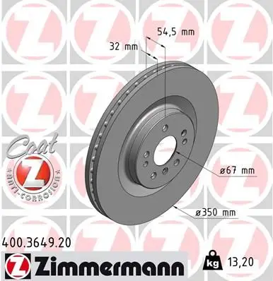 Диск тормозной MERCEDES с антикоррозионным покрытием Coat Z ZIMM