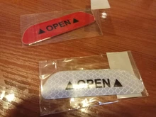 10 unids/set coche pegatina reflectante flecha cinta de advertencia de seguridad pegatina para coche parachoques maletero Reflector peligro cinta estilo de coche