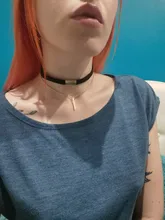 Choker Necklace Strip-Rope Chain-Bar Collar Du Square Black Velvet Women Cou Ras Mujer
