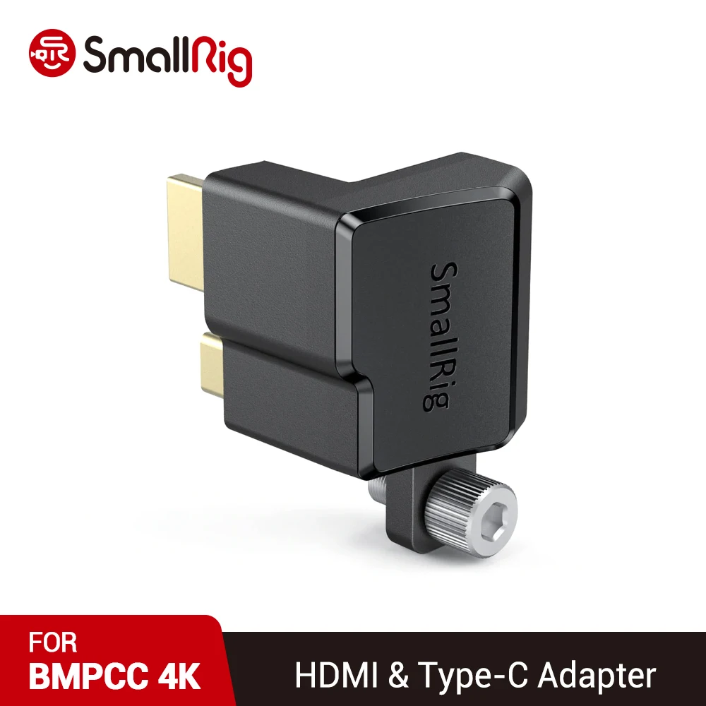 

SmallRig HDMI & Type-C Right-Angle Adapter for BMPCC 4K Camera Cage DSLR Camera Clamp 2700