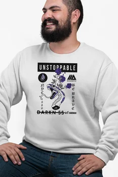 

Angemiel Wear Unstoppable Darkness White Men 'S Sweatshirt