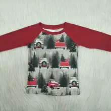 Эксклюзивная одежда для детей, Рождественская рубашка для маленьких мальчиков, красный топ с длинными рукавами, зимняя одежда для мальчиков