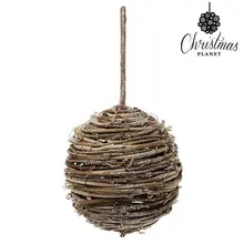 Рождественские шары Рождественская планета 4502 14 см Дерево Коричневый BigBuy Рождество