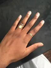 Anillo redondo geométrico minimalista para mujer, conjunto de anillos de dedo para mujer, sortija abierta circular clásica, joyería femenina, Color dorado, 2021