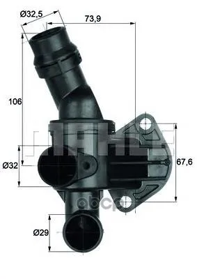 Ti 6 87_термостат! Vw Golf/Passat/Jetta, Audi A3 2.0tfsi 04 Mahle/Knecht Ti687 Mahle/Knecht арт. TI687