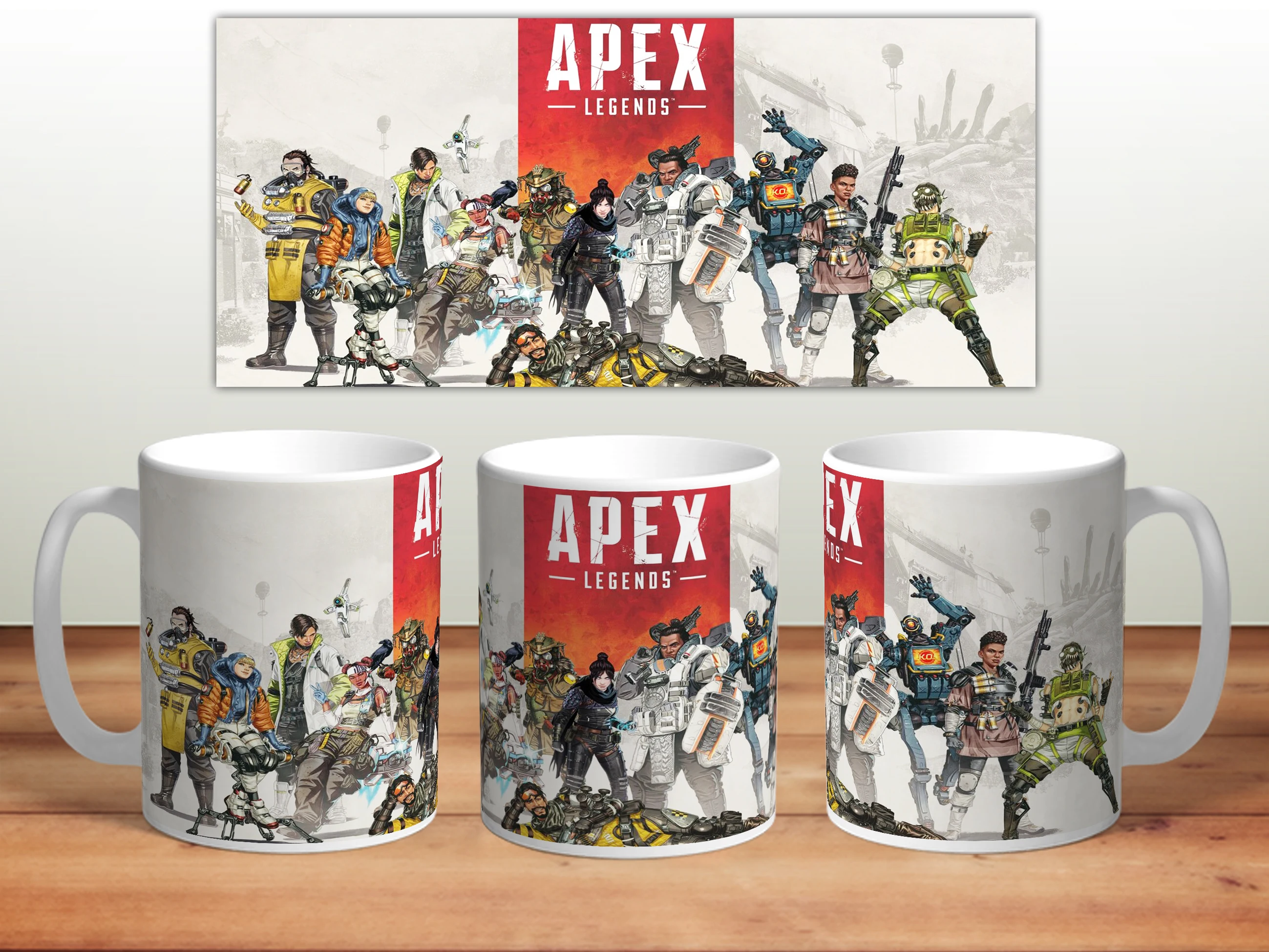 Кружка с принтом Apex Legends подарок сувенир. 330мл керамика | Дом и сад