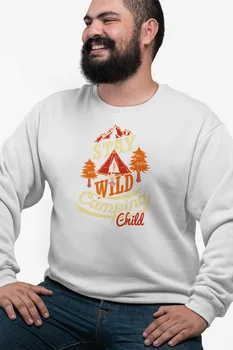 

Angemiel Wear Stay Wild Camping White Men 'S Sweatshirt