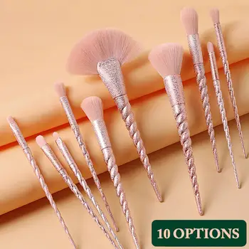 

10pcs Unicorn Makeup Brushes Sets Foundation Powder Cosmetic Blush Eyeshadow Women Beauty Glitter Make Up Brush Tools Wholesale
