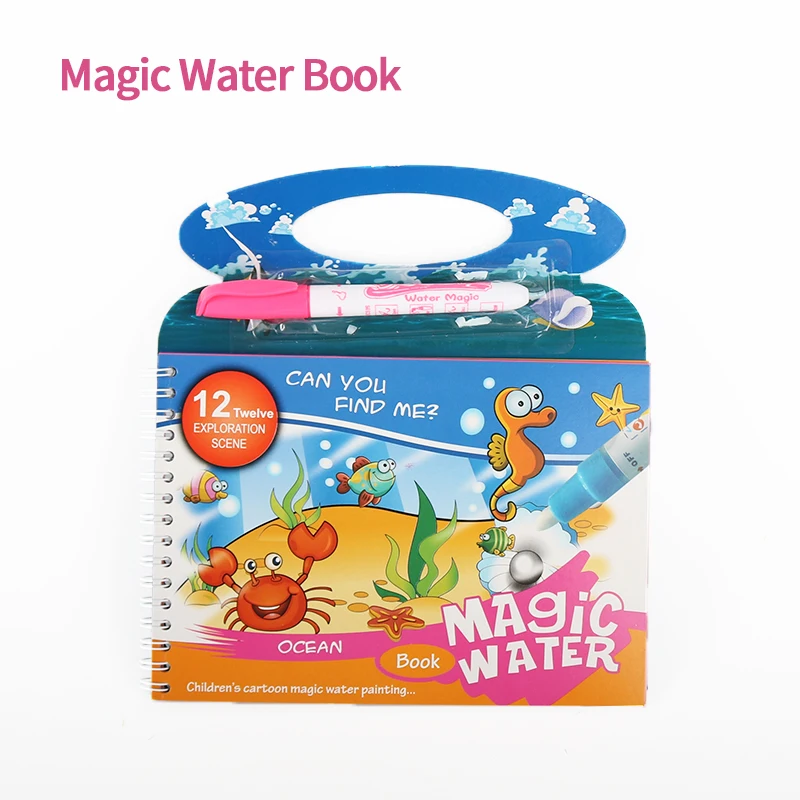 

Magic Water Book Fruits Watermelon Cognitive Letters Painting Board for Kids Coloring Drawing Books Education Toy For Kids