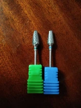 1 Uds cerámica de carburo de tungsteno de broca para rebaba Bits cono de fresado para manicura máquina de taladro eléctrico poco Máquina Herramienta de uñas