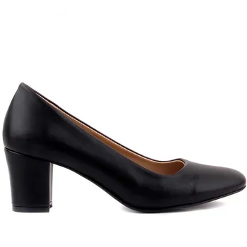 

Moxee-Black Leather Women 'S High-Heeled Shoes