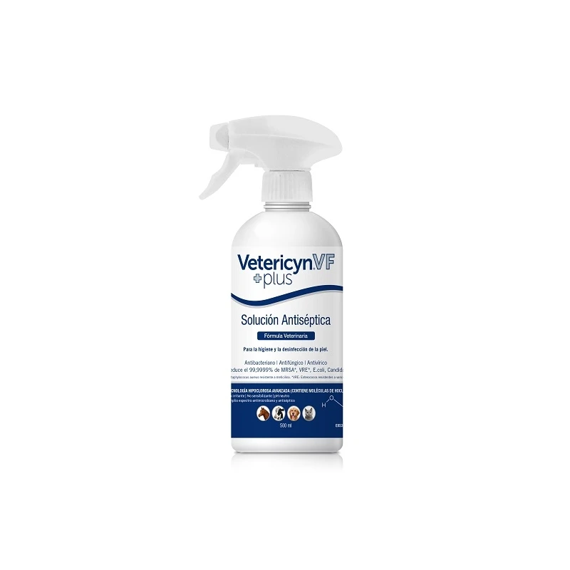 ECUPHAR SOLUCION DESINFECCION PIEL PERRO Y GATO VETERICYN VF PLUS