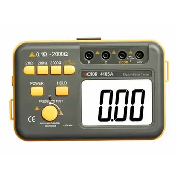 

VICTOR 4105A ground resistance meter with piquettes and cables