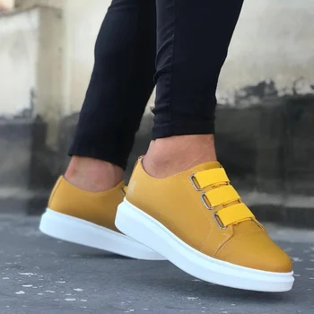 

BA0026 3 Tape Yellow White High Outsole Casual Male Shoes 426306000