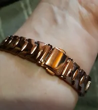 Reloj de pulsera de oro rosa para mujer, de lujo, de acero inoxidable, con diamantes de imitación, elipse, creativo, de cuarzo