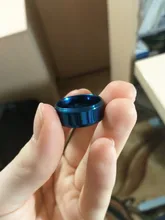 Anillo de titanio inoxidable para hombre y mujer, 8mm de ancho, negro, alta calidad, joyería de boda