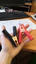 2Pcs Red+Black Car Alligator Clips Battery Clamps Crocodile Clip 100A Aligator Clips