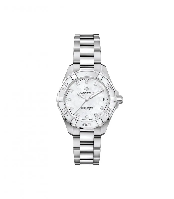 TAG HEUER AQUARACER 32 мм перламутровый бриллиант WBD1314.BA0740