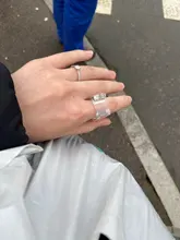 17KM-anillo acrílico de resina transparente para mujer, creativo coreano cuadrado geométrico redondo Irregular, joyería