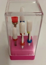 Juego de brocas de cerámica de carburo de diamante para uñas, fresas para máquina de manicura, cortaúñas, accesorios para uñas, 7 Uds.