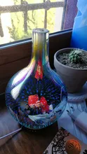 Aroma Diffuser Glass-Vase Essential-Oil Cool-Mist-Humidifier Waterless Auto Light And