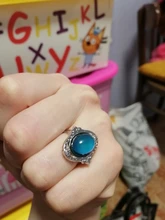 Vintage Color Retro cambio anillo Oval emoción sentimiento cambiante anillo de Control de temperatura de Color anillos para las mujeres