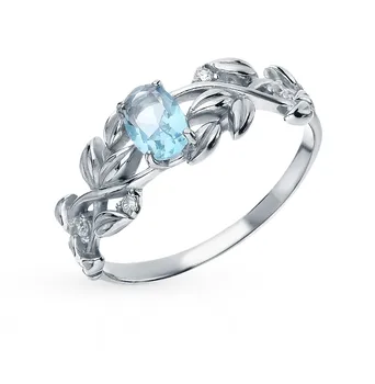 

Silver ring with cubic zirconia sunlight sample 925