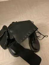 Botas hasta la rodilla de piel sintética con plataforma gruesa para Mujer, botines largos con cordones, con cremallera, estilo Punk, Chelsea, 2020