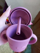Tazas de alimentación de bebé, vasos de paja blanda de silicona para bebé, sin depósito, 1 Uds.