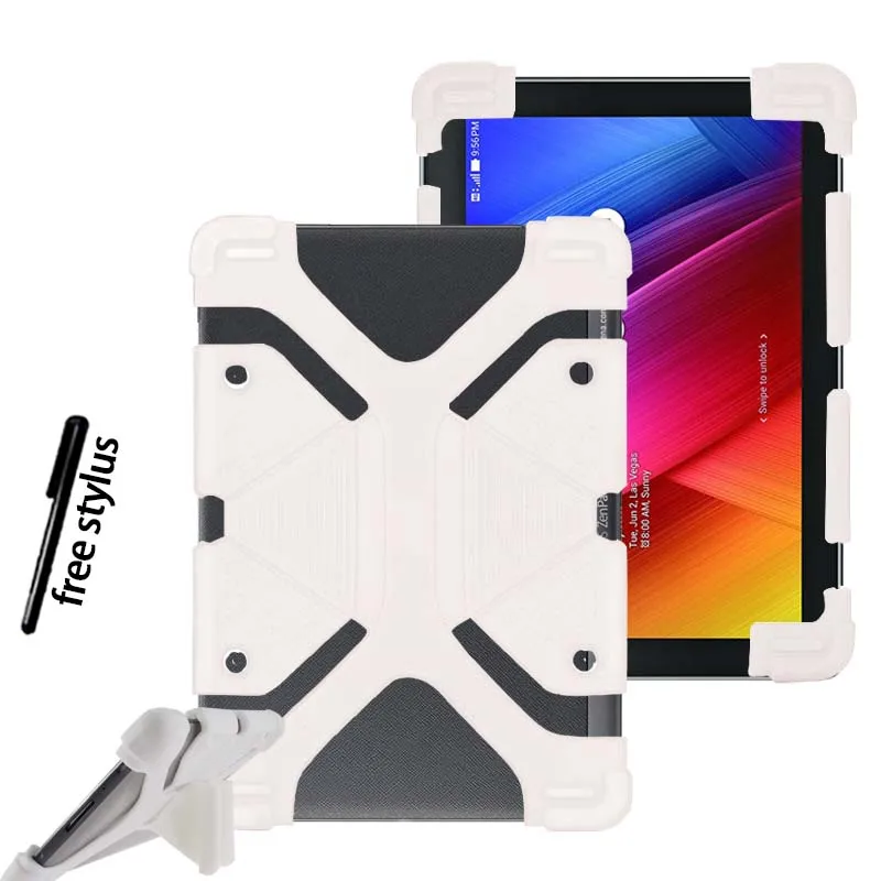 KK& LL для Asus ZenPad 10 дюймов- мягкий резиновый умный планшет противоударный силиконовый чехол-подставка+ стилус