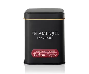 

Selamlique Okkali Turkish Coffee dark roast 125 gr special flavor ethnic local coffee beans in special box