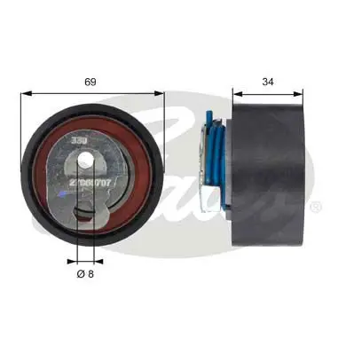 Belt Tensioner FIAT DUCATO 2.3D 02 GATES T43163 |
